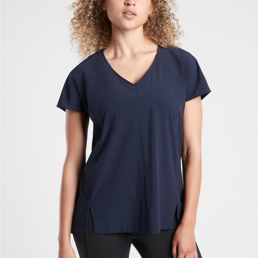 Athleta Boulevard V Neck Tee